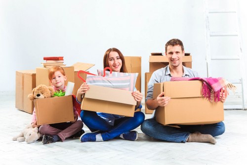Professional packing boxes and moving supplies ready for a Bayswater home move