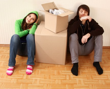 Packed boxes and furniture ready for Bayswater relocation