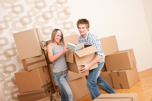 Local moving van handling apartment access in Bayswater